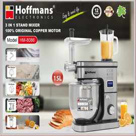 出口Hoffmans 搅拌机 8086 3 IN 1 15L Stand Mixer with Screen