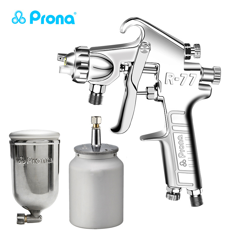 台湾宝丽prona气动喷枪R77上杯汽车家具油漆喷漆枪中压喷涂耐用