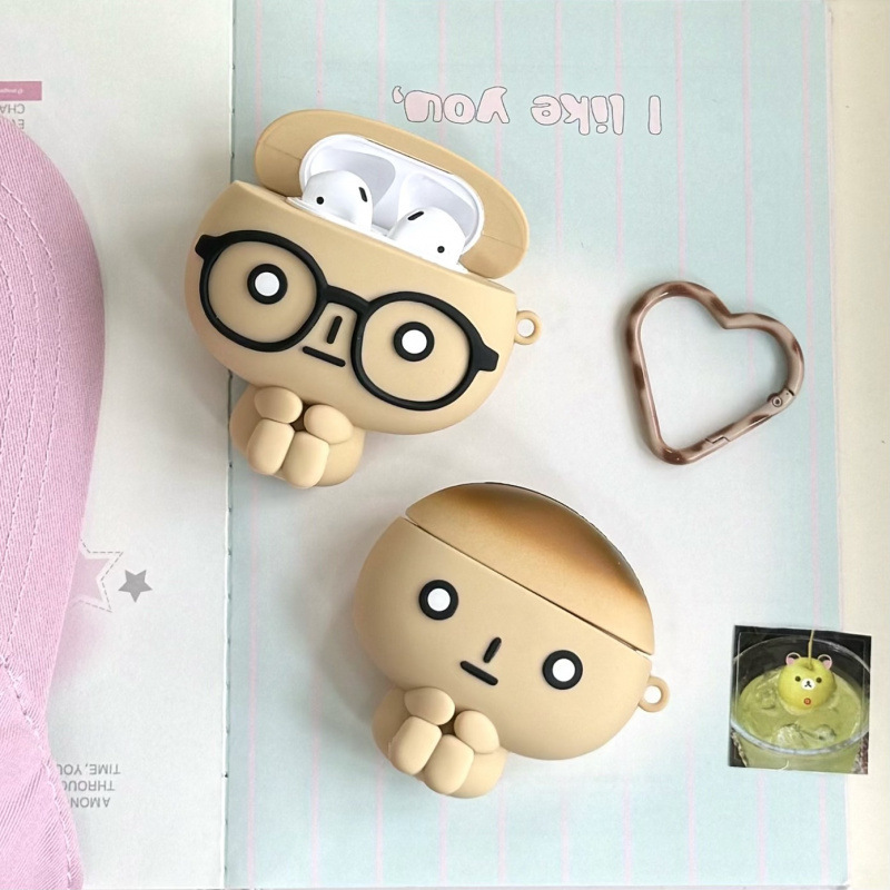 Burnt Toast Man Cartoon Protective Case for AirPods Pro 3 Apple Bluetooth Earphone Case 2/4 Generation Suitable for Cute Designs Burnt Toast Man Cartoon Protective Case for AirPods Pro 3 Apple Bluetooth Earphone Case 2/4 Generation Suitable for Cute Designs