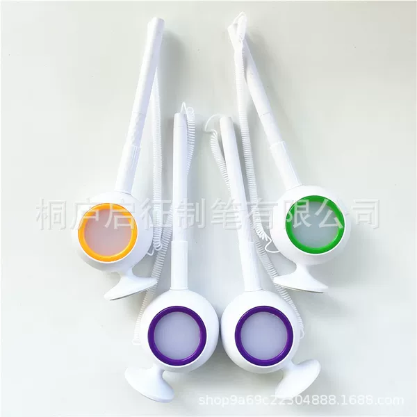 New LED light desktop desk pen office desktop signature pen sticky bank counter luminous desk pen fixed logo