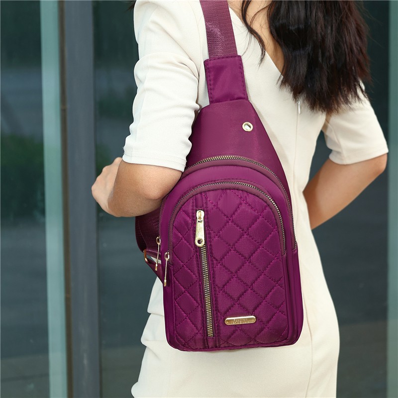 Bolso de mujer de comercio exterior al aire libre bolso de pecho de moda multicapa bordado bolso de hombro coreano bolso portátil de viaje de viaje