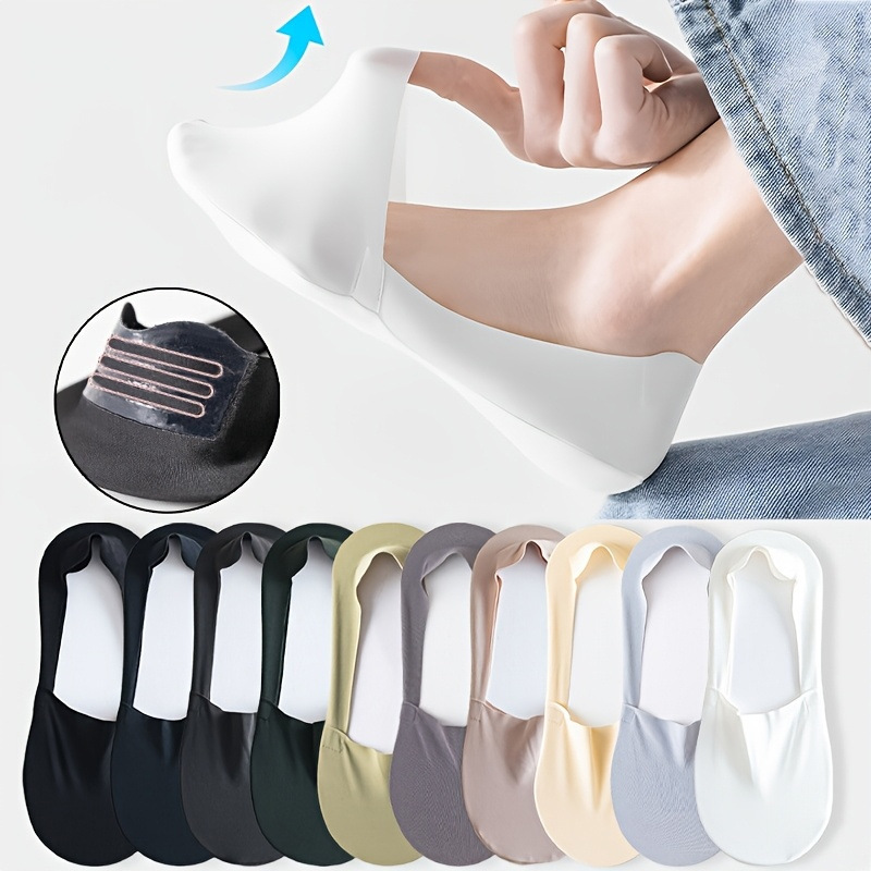 Men's Ice Silk No-Show Socks for Spring and Summer, Non-Slip, Thin Towel Bottom, Sweat-Absorbing, Low-Cut Short Socks Men's Ice Silk No-Show Socks for Spring and Summer, Non-Slip, Thin Towel Bottom, Sweat-Absorbing, Low-Cut Short Socks