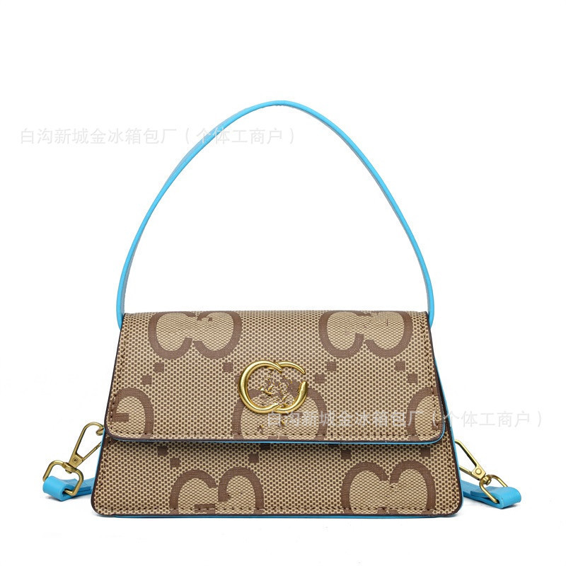 2025新款经典老花邮差包双G Jumbo 单肩驼色斜跨式女包实物带logo|undefined