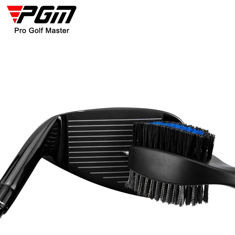 Bàn chải vệ sinh đầu gậy golf PGM hai mặt dây thép không gỉ — Màu sắc giao hàng ngẫu nhiên