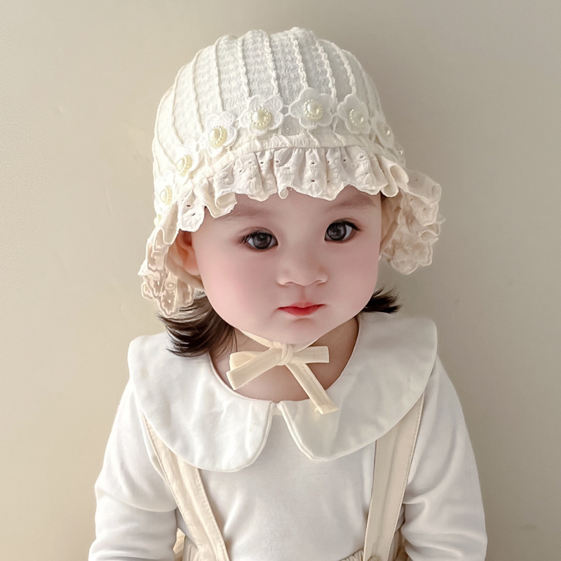 Baby gorro de orejas coreano estilo extranjero bebé primavera y otoño gorro de corte delgado para niños pequeños meses gorro de verano