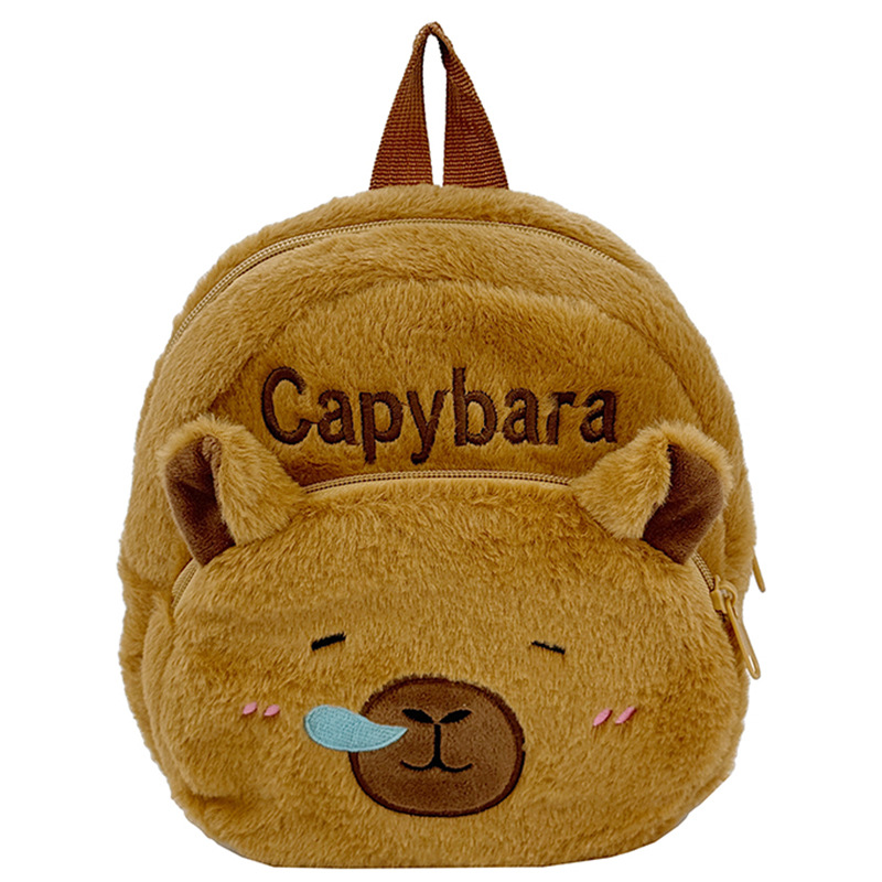 Mochila de jardín de infantes de dibujos animados mini lindas niñas mochila pequeña nueva Kapibara padres e hijos bolsas de peluche para niños