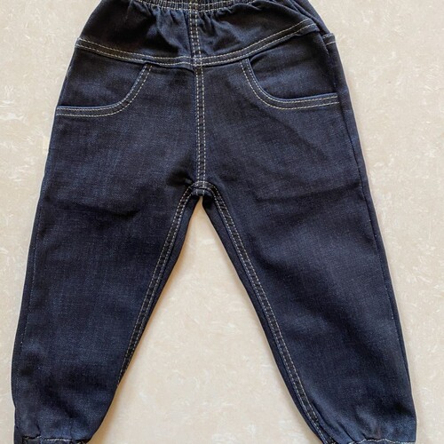 Children's jeans for little boys and babies, elastic, cute and trendy, outerwear pants for kids