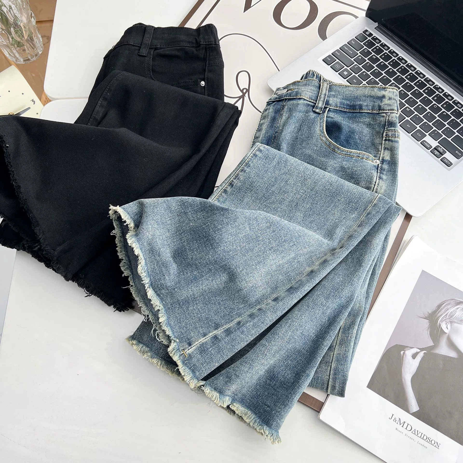 Spring jeans, trousers, plus size, fitted