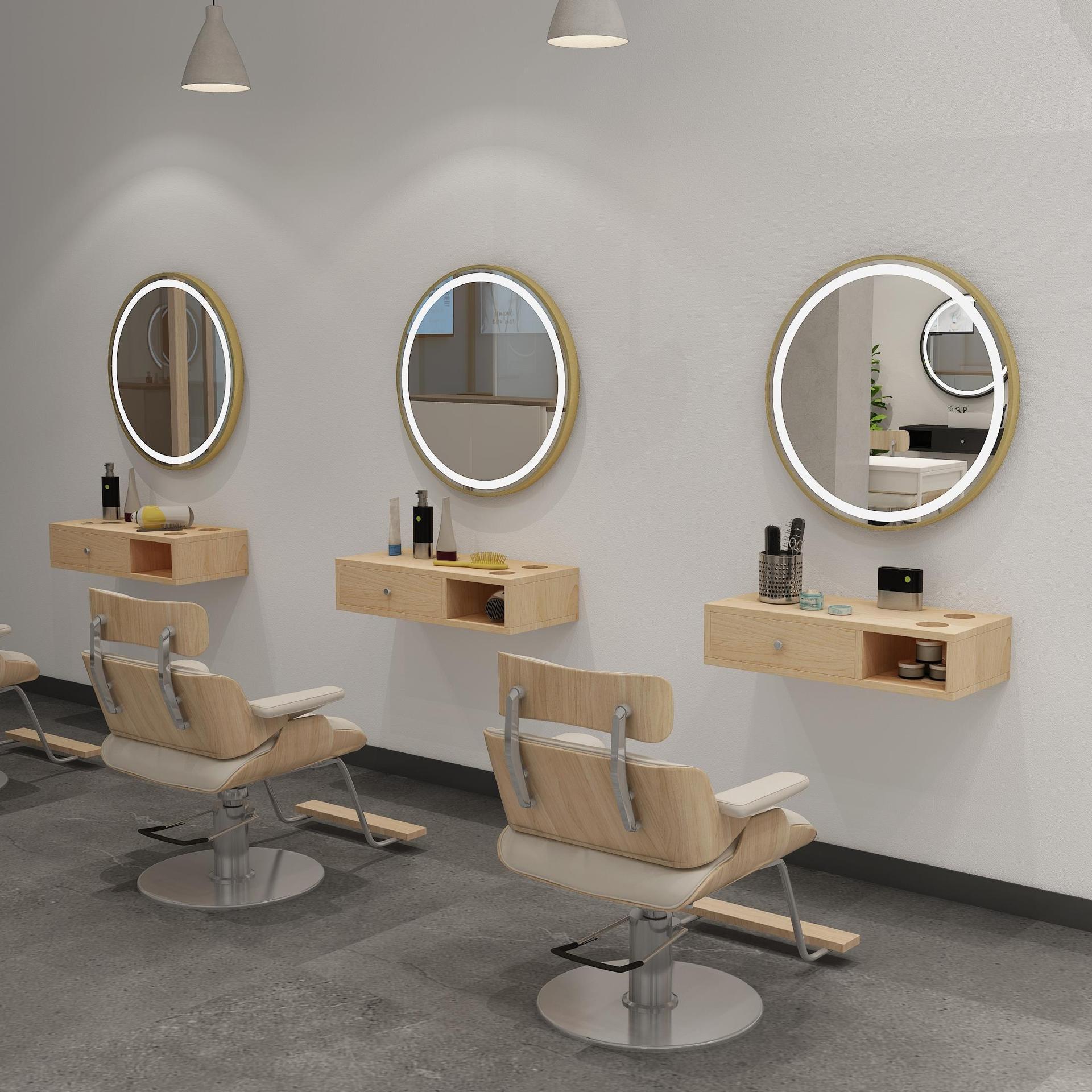 Simplicity aluminium alloy Border mirror Barber Shop Dedicated mirror cabinet one Hair band Stage beauty salon Wall mirror