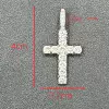 38/white k seventeen diamond cross