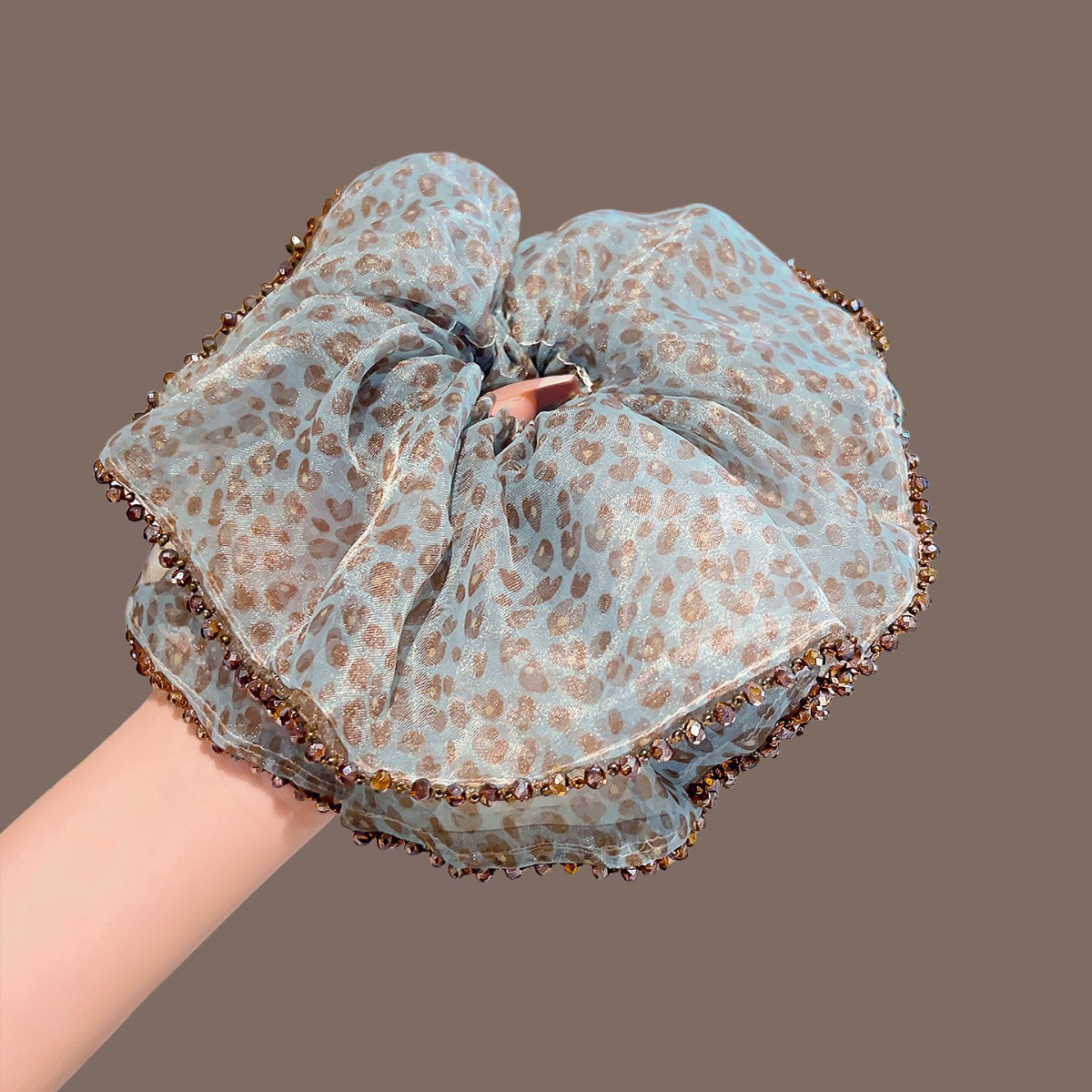 블루 메쉬 다이아몬드 엣지 더블 레이어