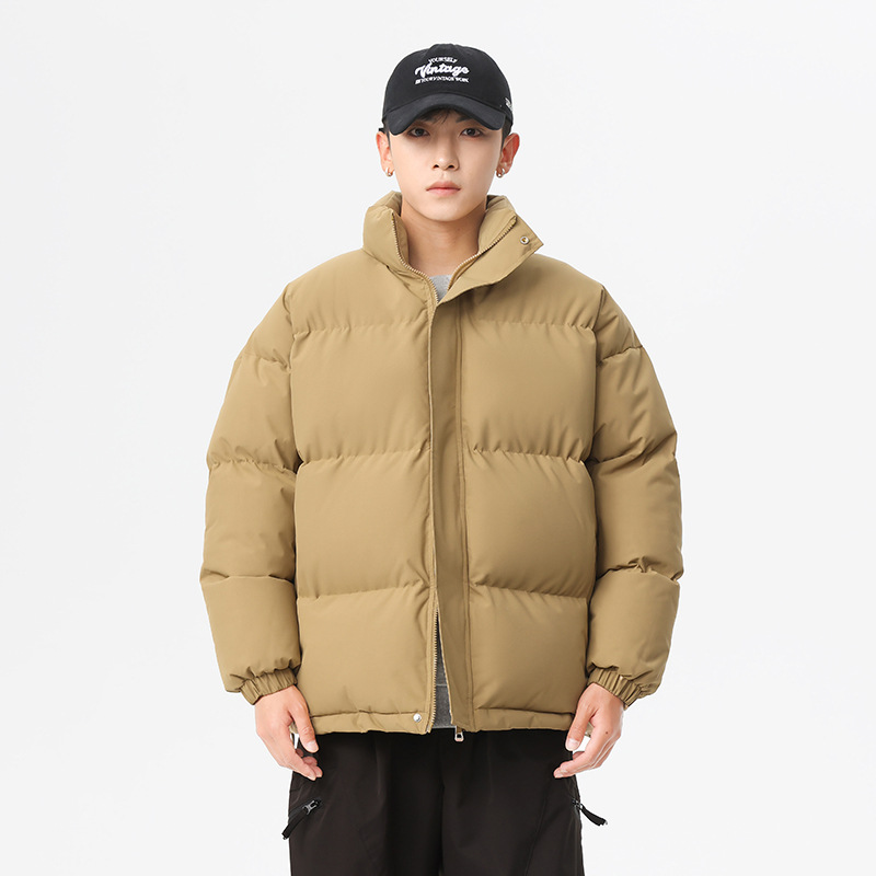 Novità invernale per uomo e donna, giacca in cotone tinta unita, ampia e comoda, da uomo_voghion.com