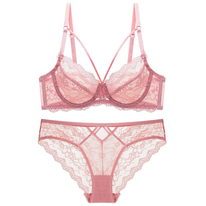 Ultra-Thin Transparent Breathable See-Through Intimates Bra Set 9243 Pure Lust Style Lace Push up Manufacturer First Hand
