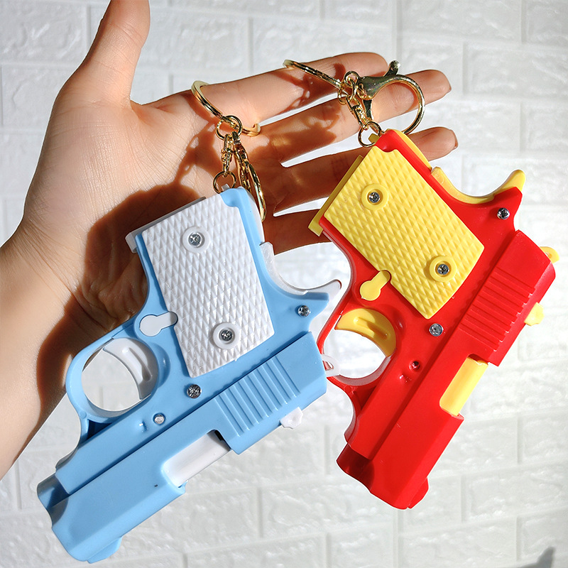 Cute Pistol Plastic Unisex Bag Pendant Keychain display picture 3