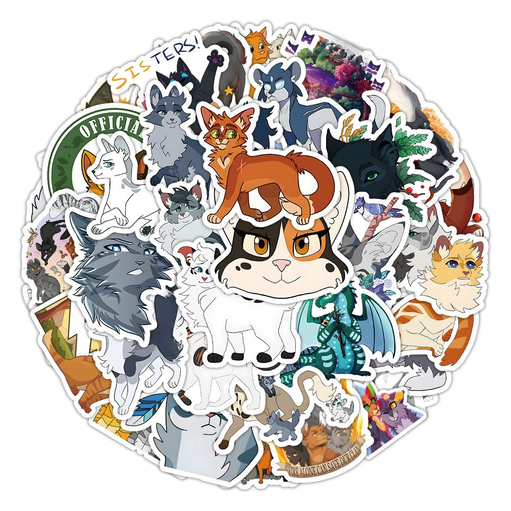 50 AB новый кросс-бортовой кот samurai войны catdiy ручка заметки водонепроницаемый граффити наклейки