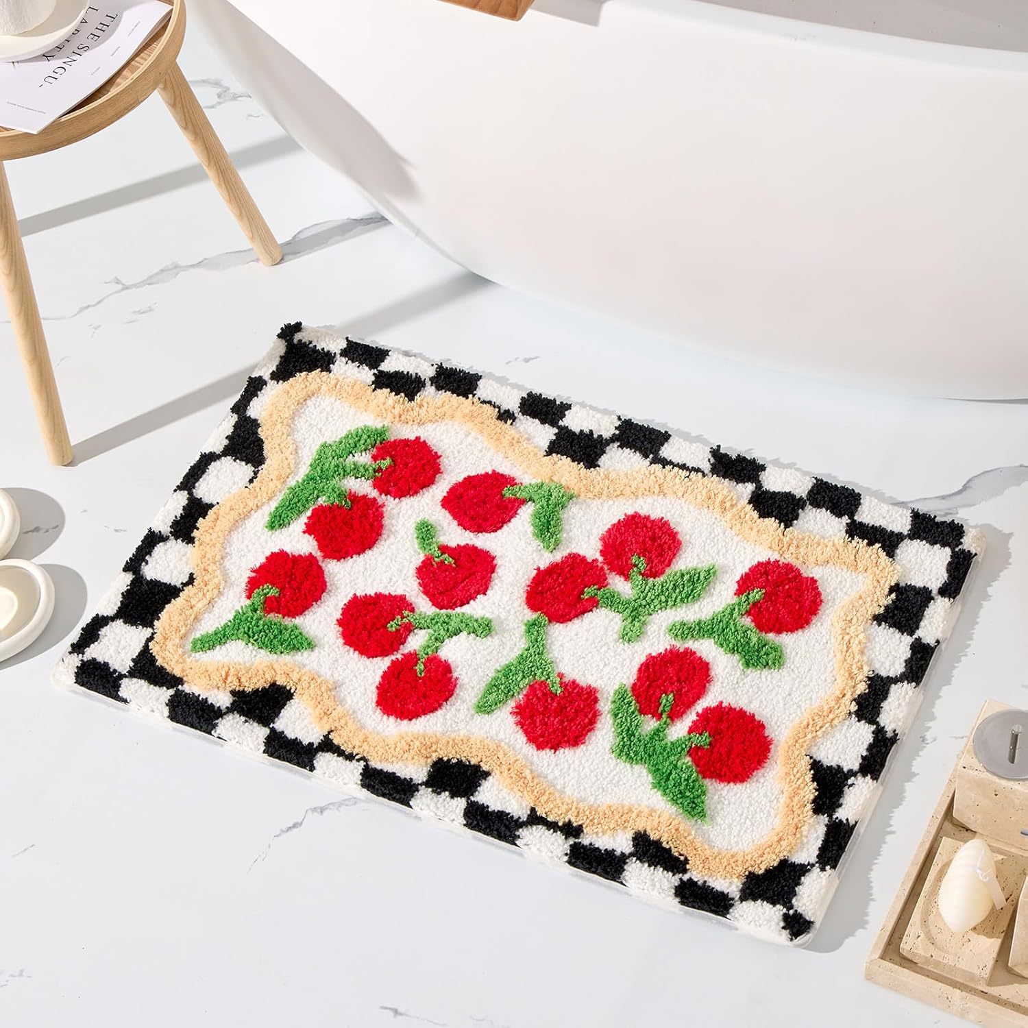 Amazon Imitation Cashmere Plush Christmas Holiday Carpet for Home and Bathroom, Cute Autumn Pumpkin Car Floor Mat, Dropshipping