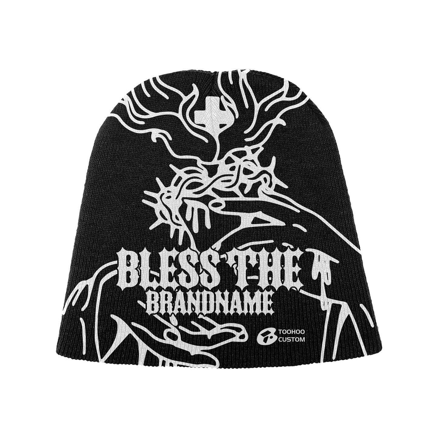 Sombreras de punto personalizadas transfronterizas europeas y americanas de moda de invierno caliente sombrero de lana logo bordado sombrero frío de comercio exterior masculino