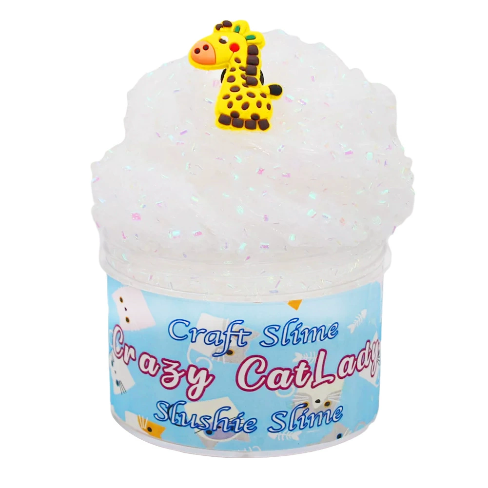 Игрушечный слайм Crystal Cartoon Slime, 50 мл прозрачный, банка ≈60 г