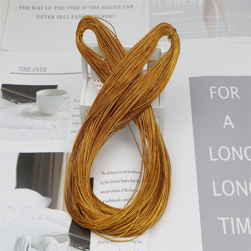 1mm gold wire rope silver wire rope pendant hanger lamp display paper card rope no elasticity rope 8 strands gold wire silver wire