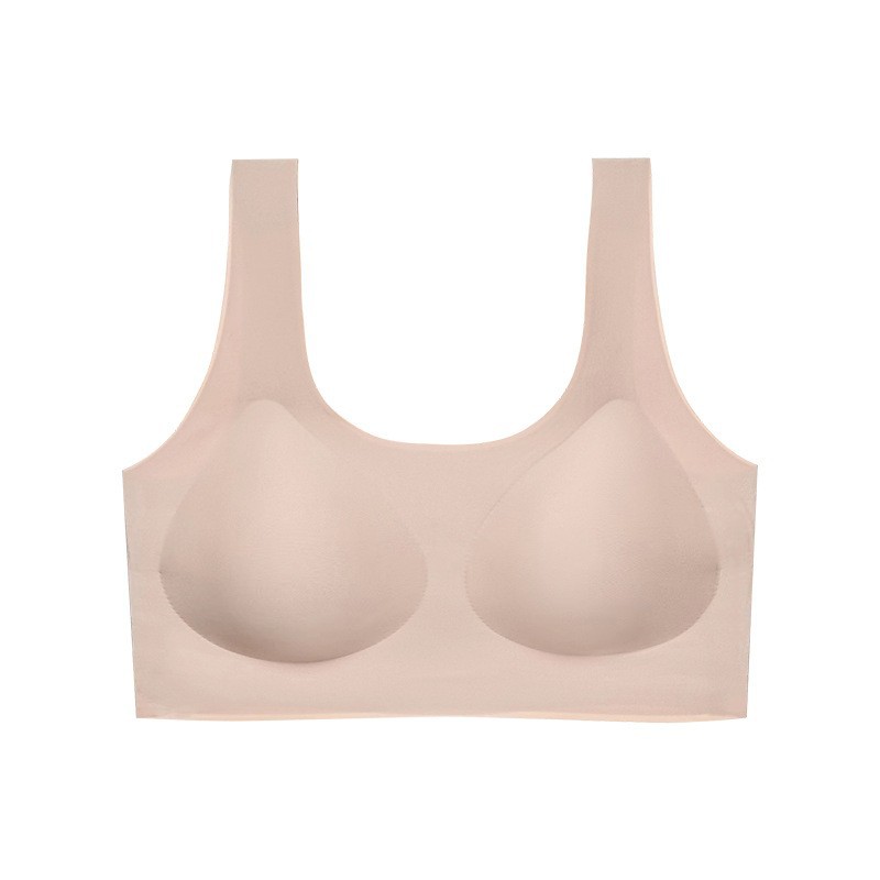 Verano gran belleza sexy en forma de U espalda sin ropa interior de tamaño Inconsútil de las mujeres sin anillo de acero invisible chaleco grande expuesto sujetador cómodo