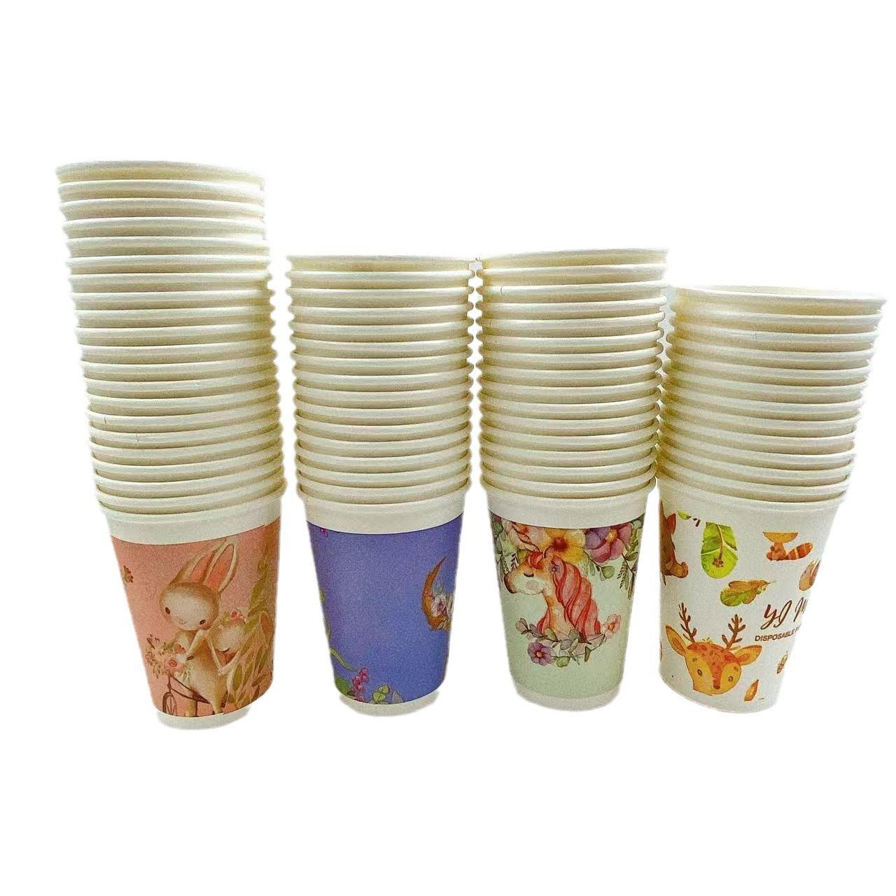 Taza de papel desechable al por mayor taza de leche de soja taza de bebida engrosada 14 oz con tapa comercial desayuno empaque