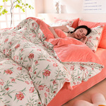 【新款】提花竺小棉+宝宝绒四件套 加厚保暖床单被套冬款直播货源