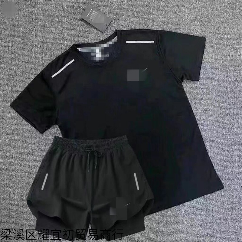 Sports Summer Training Three-Point Shorts Quick-Drying Suit Track and Field Running Fitness Short-Sleeved Sports Men's and Women's Marathon Sports Summer Training Three-Point Shorts Quick-Drying Suit Track and Field Running Fitness Short-Sleeved Sports Men's and Women's Marathon
