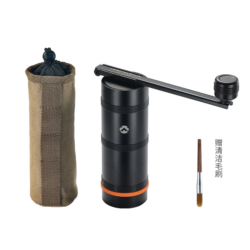 Molinillo de café manual plegable con núcleo de molienda de acero inoxidable Koman, molinillo de café italiano para preparar café al aire libre y en campamentos