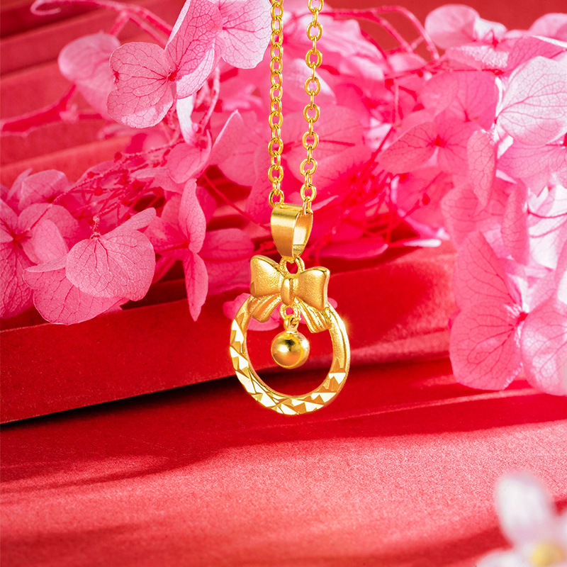 Princesa en la carrera arco campana colgante lindo todo partido donut nicho dulce DIY joyería Vietnam arena oro