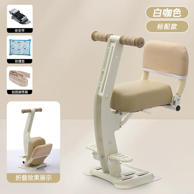 Baby Safety Seat Motorcycle | Motorcycle child seat - rice-color-folding-footrest-folding-backrest-ordinary-anti-collision-pad
