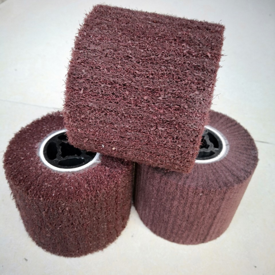 欧料拉丝轮不锈钢抛光轮拉丝机专用百洁布打磨头尼龙轮五金抛光轮