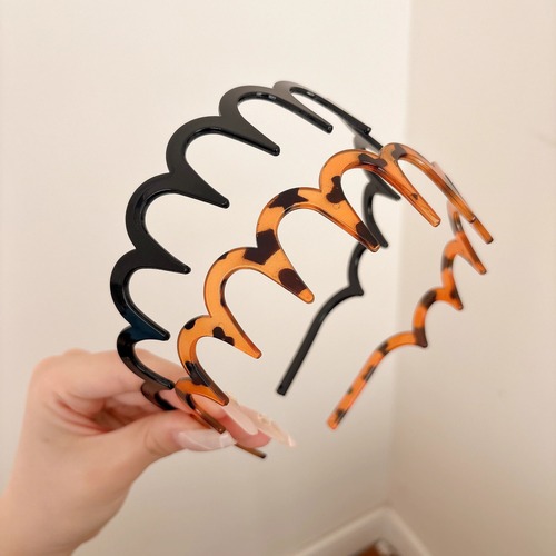 2025 New Face Washing Special Hairband with Teeth Anti-Slip Frizzy Hair Wave Headband Female High Skull Top Hair Clip 