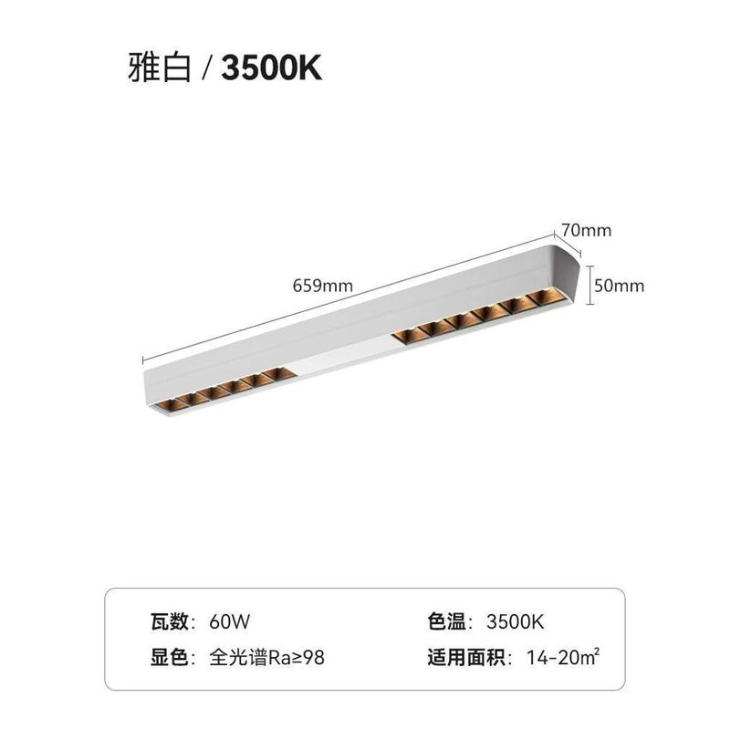 ロングストリップクローク表面実装スポットライトリビングルームメインライトなしダイニングルームLED防眩マスターベッドルームシーリングライト|undefined