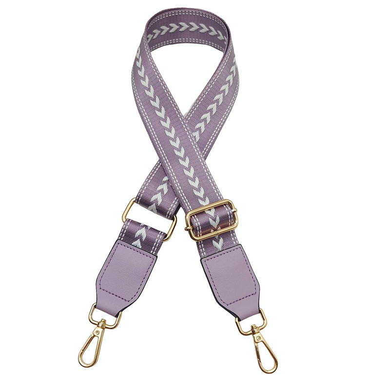 Light purple + light purple leather gold hook
