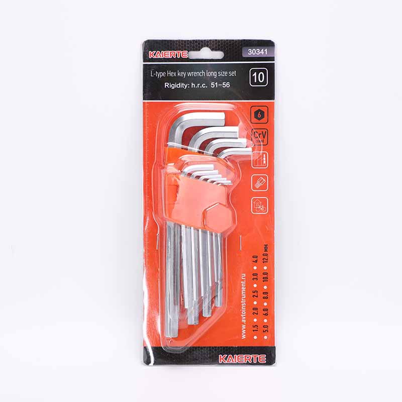 厂家直销 多功能六边形扳手工具 10件套球头内六角扳手套装 批发