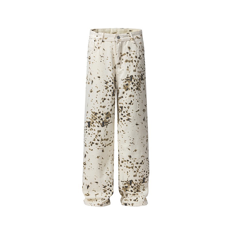 YON MODISH 24 Pantalon décontracté ample à motif léopard personnalisé pour homme, nouveau style de rue américain, tendance_voghion.com