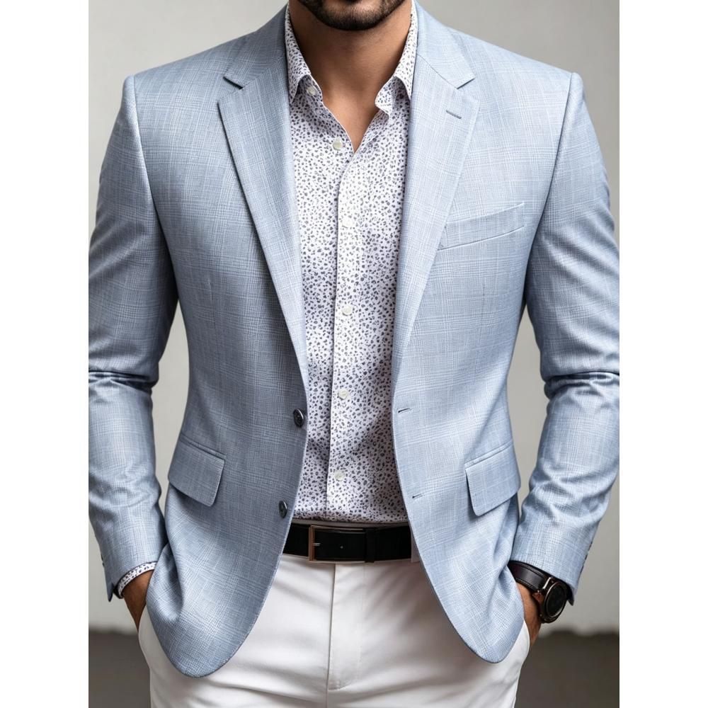 Comercio exterior transfronterizo hombre delgado moda traje casual de color sólido clásico versátil primavera y otoño delgado chaqueta de traje