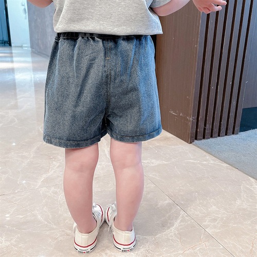 Girls' denim shorts summer wear breathable children's skirt pants casual pants outer wear foreign style 5515