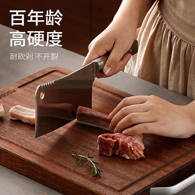 Tablero de verduras de madera integral de madera doméstica restaurante cocina antifungal antibacteriano doble cara madera sólida tablero de corte de verduras tablero de corte resistente al desgaste