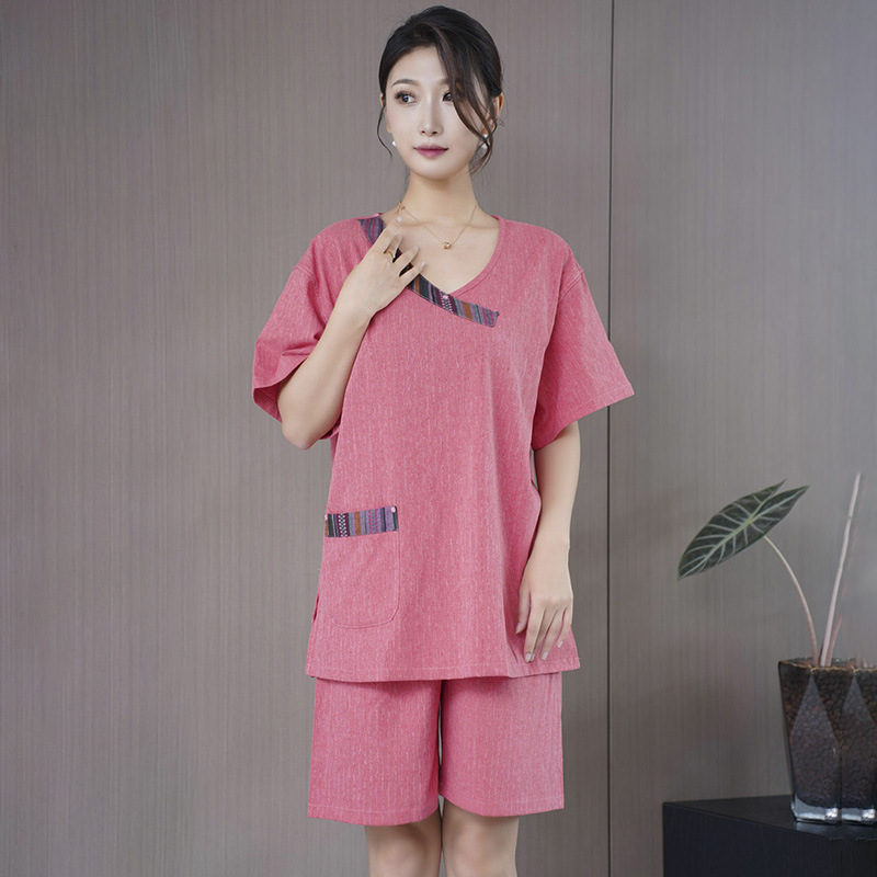 부드러운 대마 수박 붉은 꽃 목걸이 숙녀