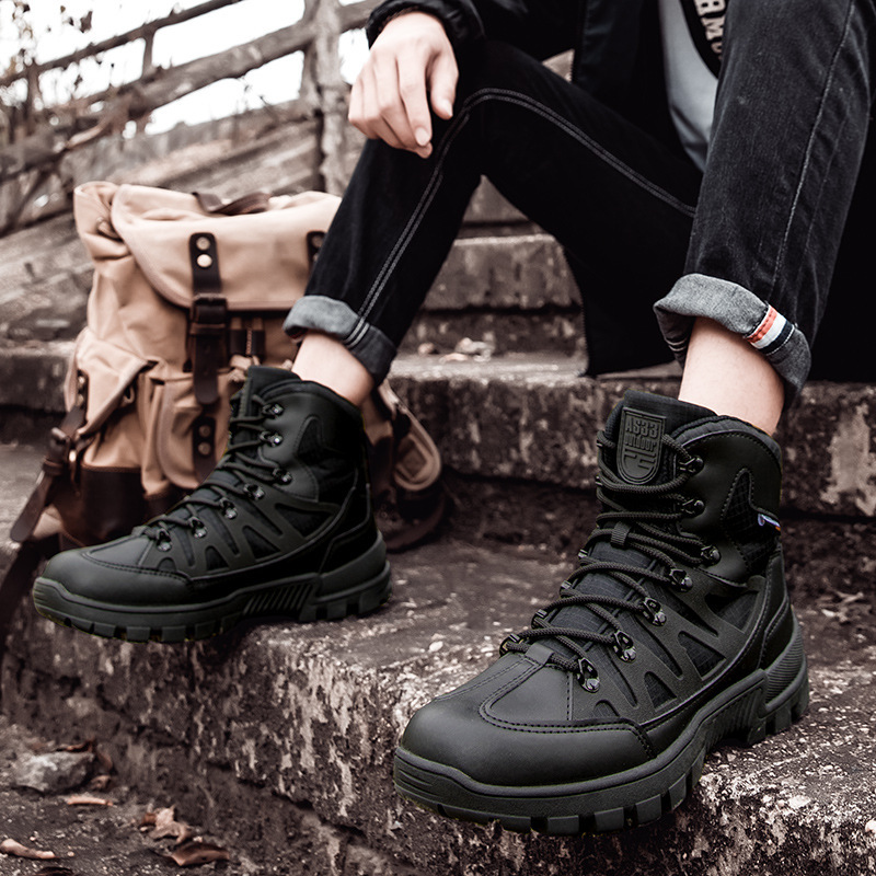 Men's Shoes large size outdoor field training high top desert combat boots delta tactical training special forces actual combat boots_voghion.com