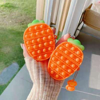 厂家直销airpods保护套1/2/3代创意萝卜解压适用苹果耳机保护套