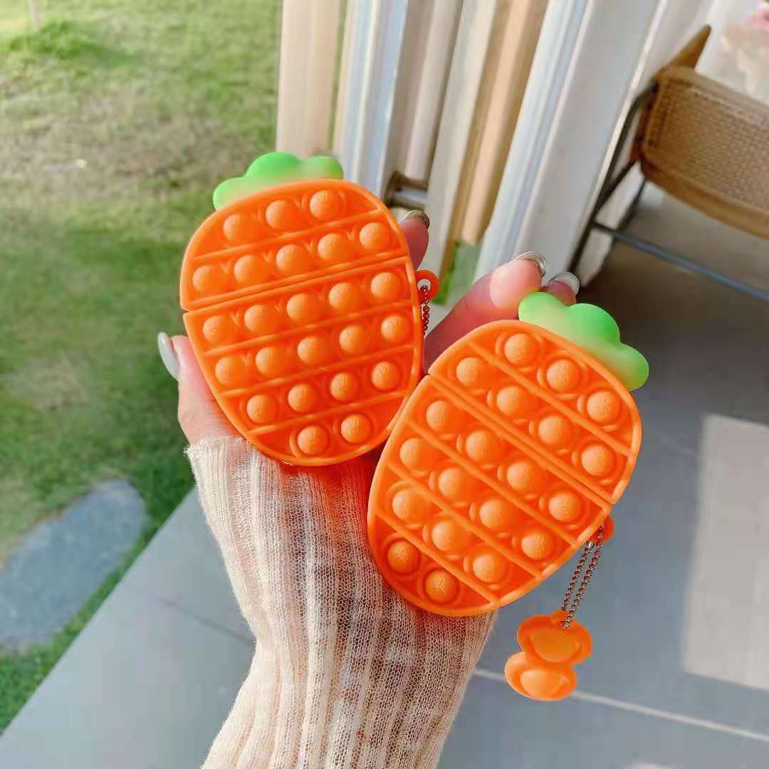 厂家直销airpods保护套1/2/3代创意萝卜解压适用苹果耳机保护套