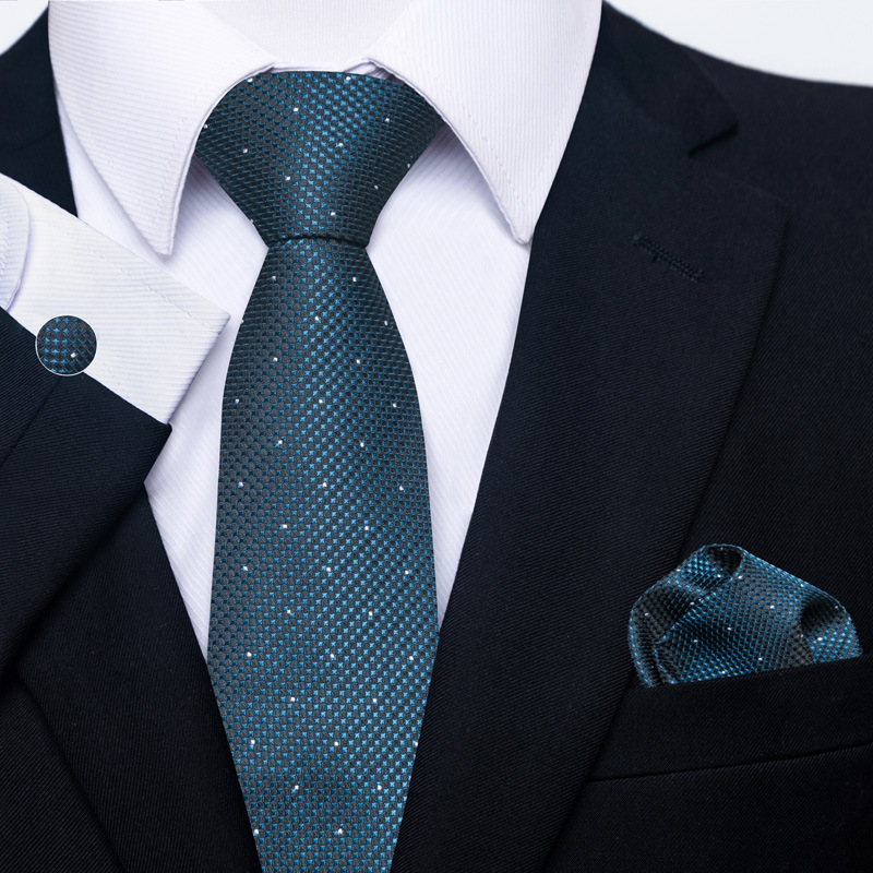Paisley Men's Necktie Pocket Square And Cufflinks Gift Set_voghion.com