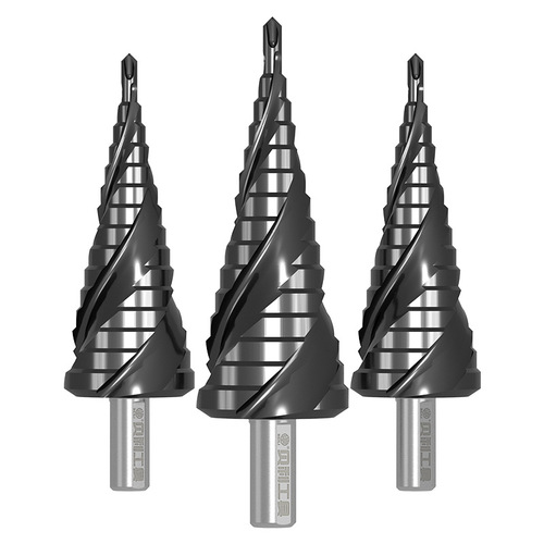 Bailey cobalt-containing spiral step drill bit pagoda drill metal conical reamer stainless steel high-speed steel step drill