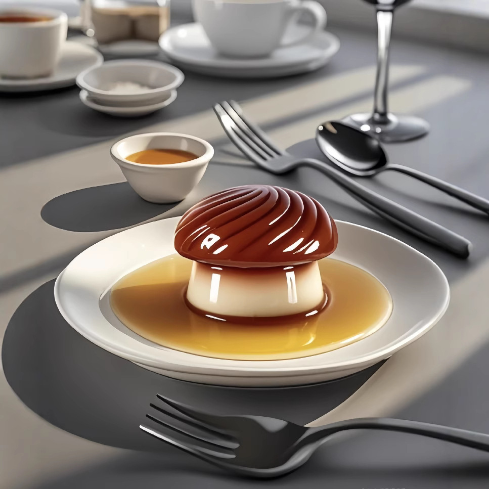 Molde Silicona Espiral Champiñón — Pudín, Chocolate, Mousse