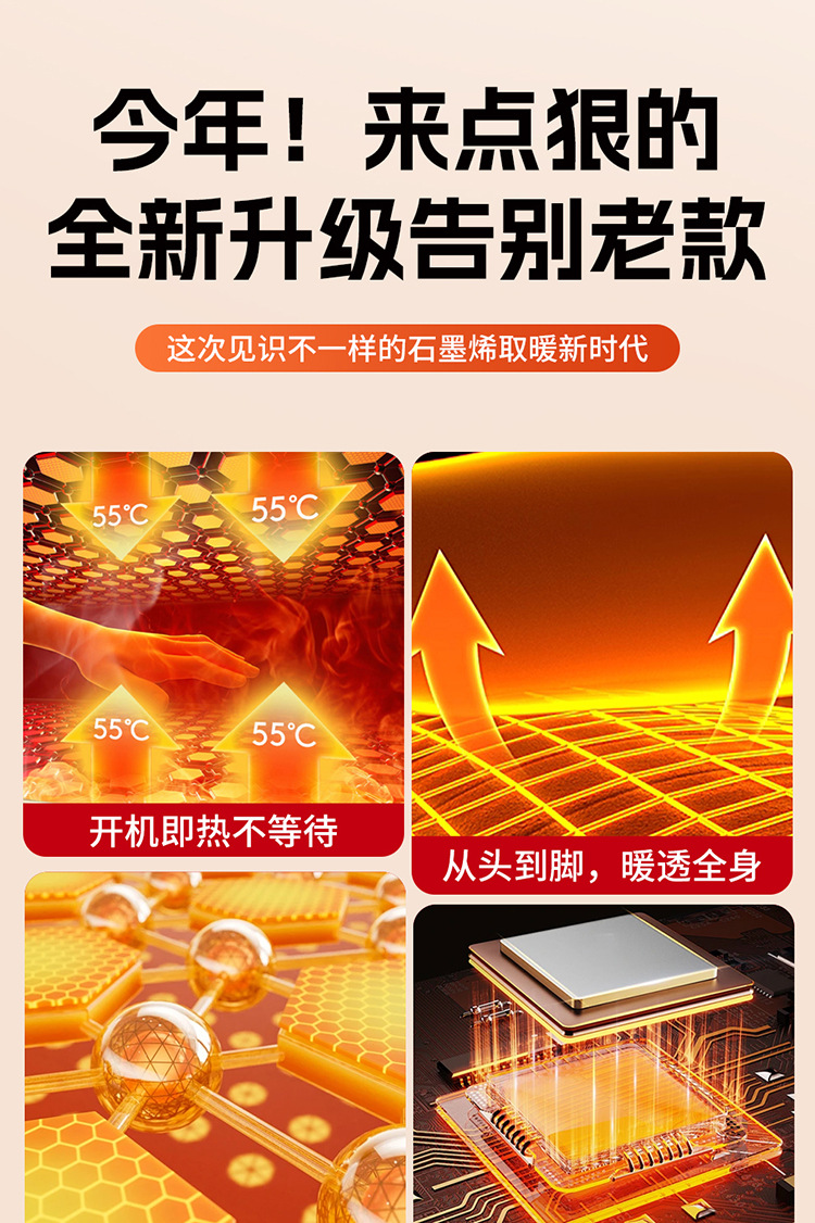 Universal Comfortable Car Heated Seat Cushion with Full Back Support, Winter Warmth, 12V/24V, Black Front Seat Warmer