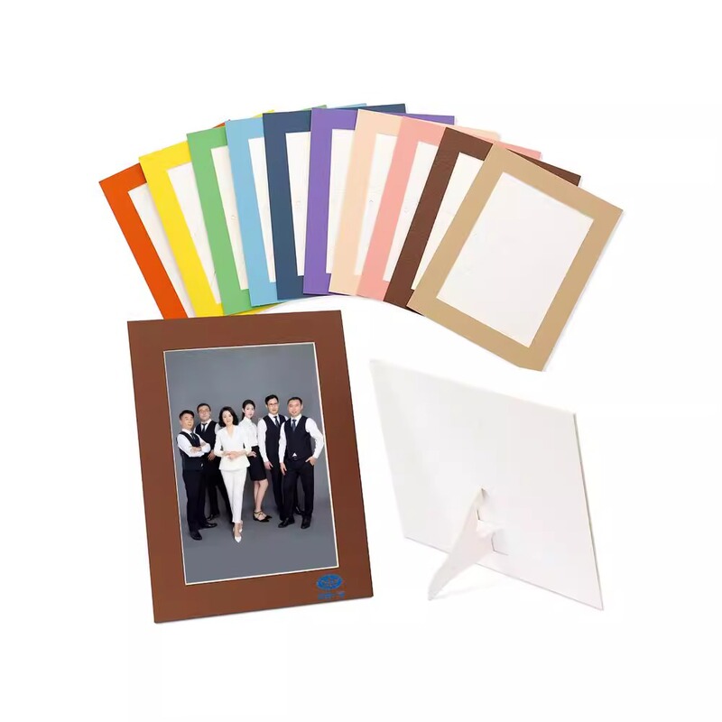 Cardboard Photo Frame with Stand for Display, 6inch 7inch Photo Gift Small Photo Frame, Thick Cardboard Logo Frame