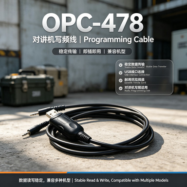 OPC-478对讲机写频线USB数据线手台编程线刷机线写频软件配件批发
