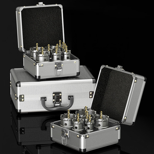 High-end carbide stainless steel hole opener metal thick iron plate steel plate aluminum alloy reaming drill bit aluminum box set